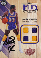 Lakers Magic Johnson Signed 5x7 Upper Deck Supreme Hard Court Card BAS #MJ19890