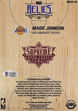 Lakers Magic Johnson Signed 5x7 Upper Deck Supreme Hard Court Card BAS #MJ19889