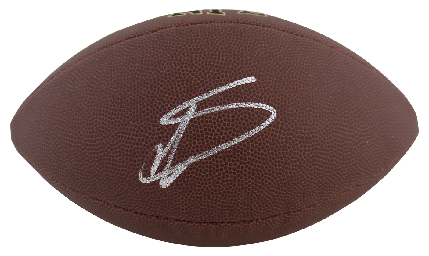 Texans Stefon Diggs Signed Wilson Super Grip Football W/ Case BAS Witnessed