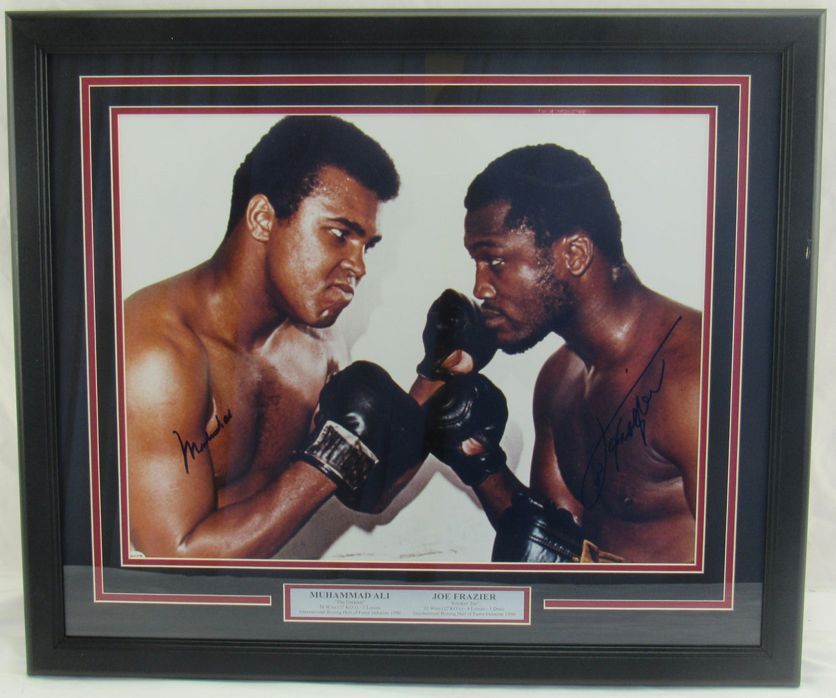Muhammad Ali Joe Frazier Signed 16x20 Auto Autograph Framed Photo JSA LOA