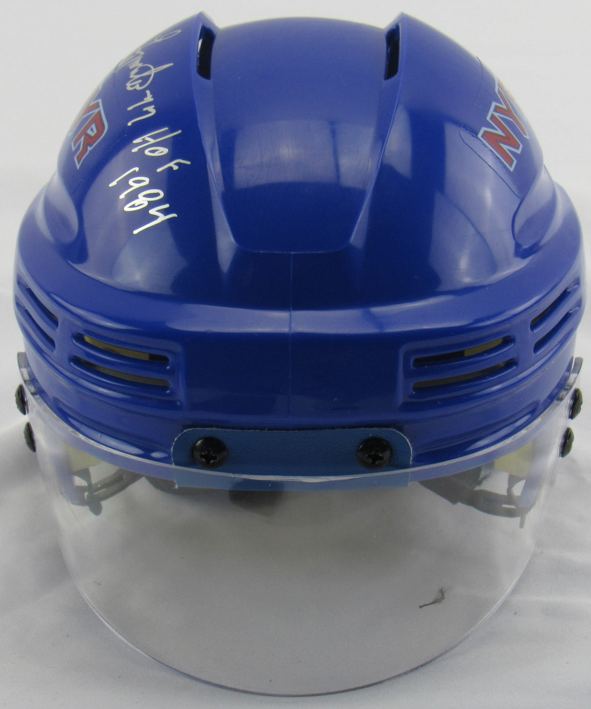 Phil Esposito Signed Auto Autograph Rangers Mini Helmet w/ HOF Insc JSA Certified II