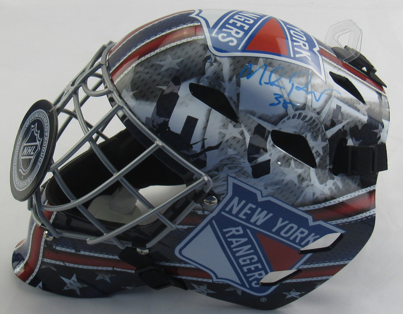 Mike Richter New York Rangers Signed Auto Full Size Helmet JSA Witness COA