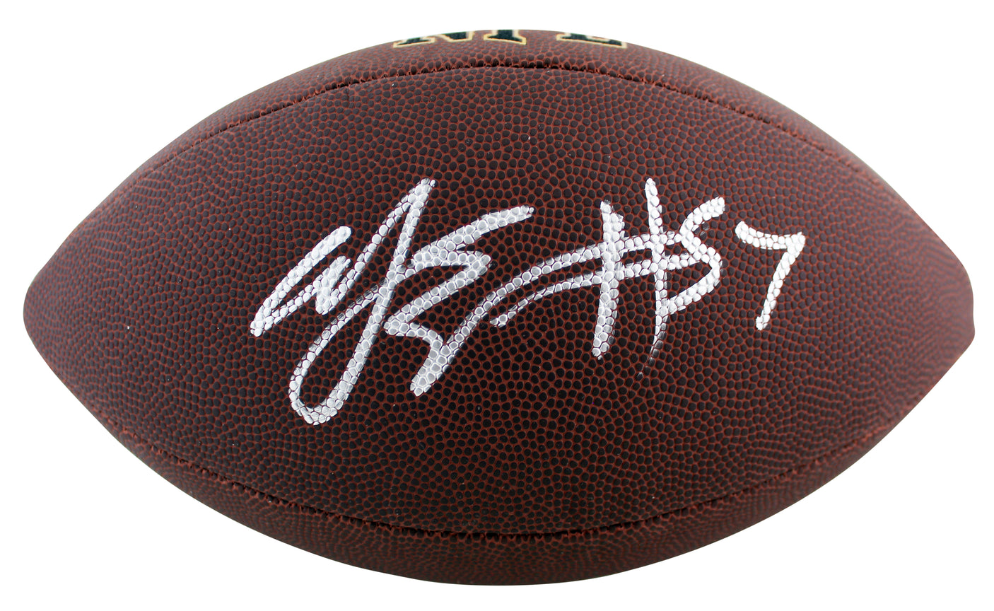 Bills A.J. Epenesa Authentic Signed Wilson Super Grip Nfl Football BAS Witnessed