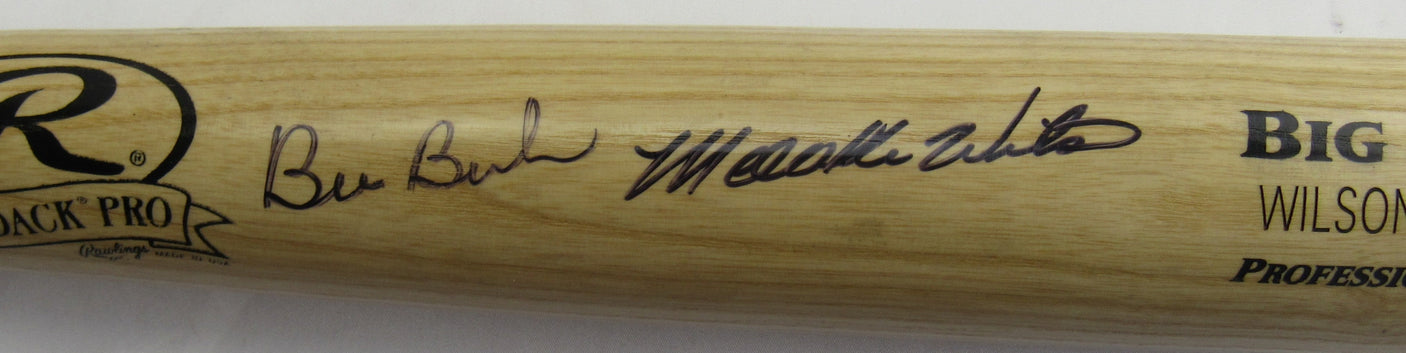 Bill Buckner Mookie Wilson Signed Auto Autograph Rawlings Baseball Bat JSA CB21731