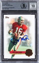 49ers Joe Montana Signed 2012 Topps QB Immortals #QIJM Card Auto 10! BAS Slabbed