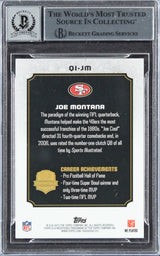 49ers Joe Montana Signed 2012 Topps QB Immortals #QIJM Card Auto 10! BAS Slabbed