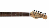 Alice Cooper Signed Green Sunburst Electric Guitar w/ Self Portrait Sketch BAS W