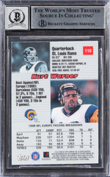 Rams Kurt Warner HOF 17 Signed 1999 Bowman's Best #110 RC Card Auto 10! BAS Slab