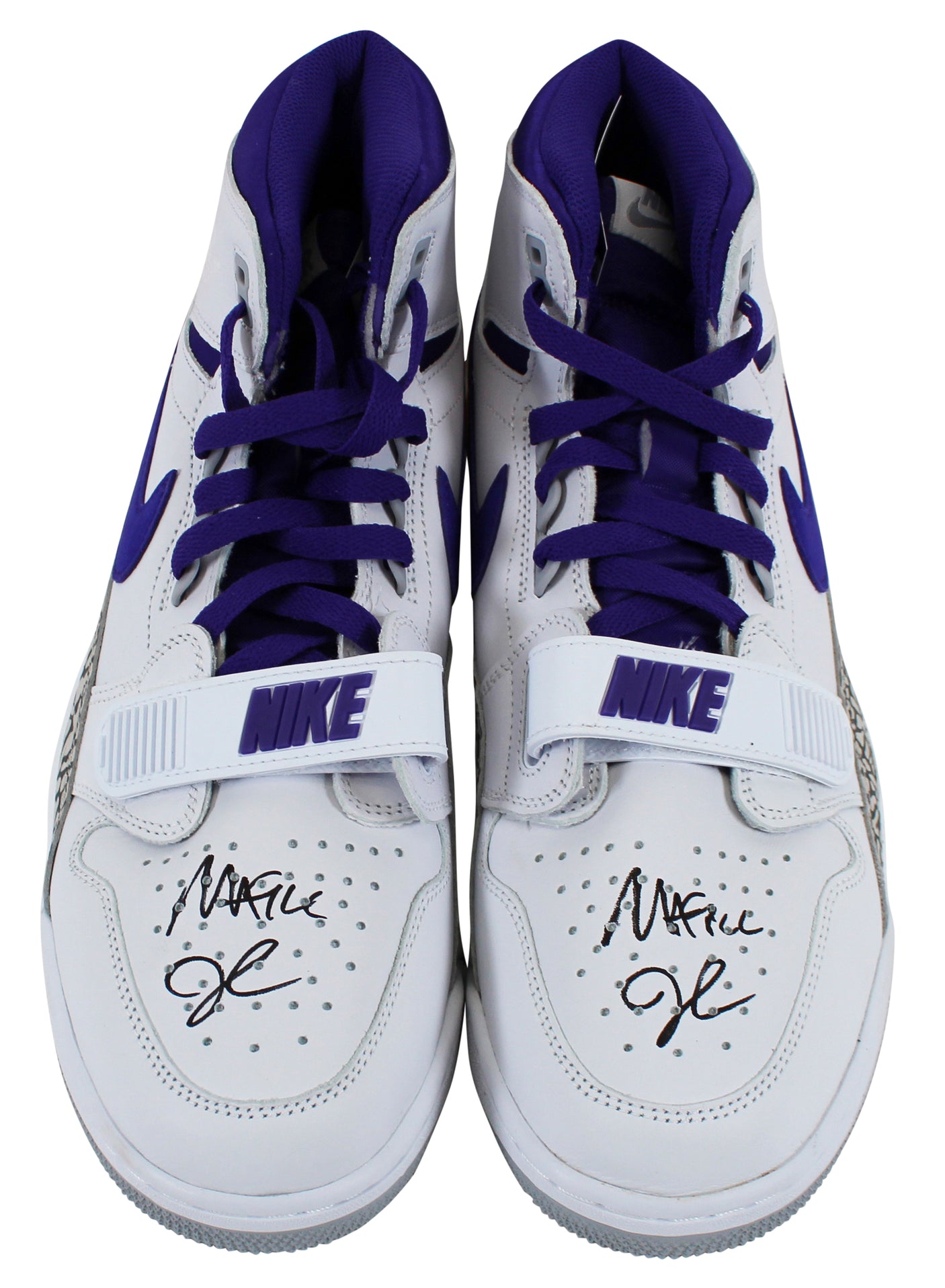 Lakers Magic Johnson Signed 2018 Nike Air Jordan Legacy 312 Shoes BAS Witness 1