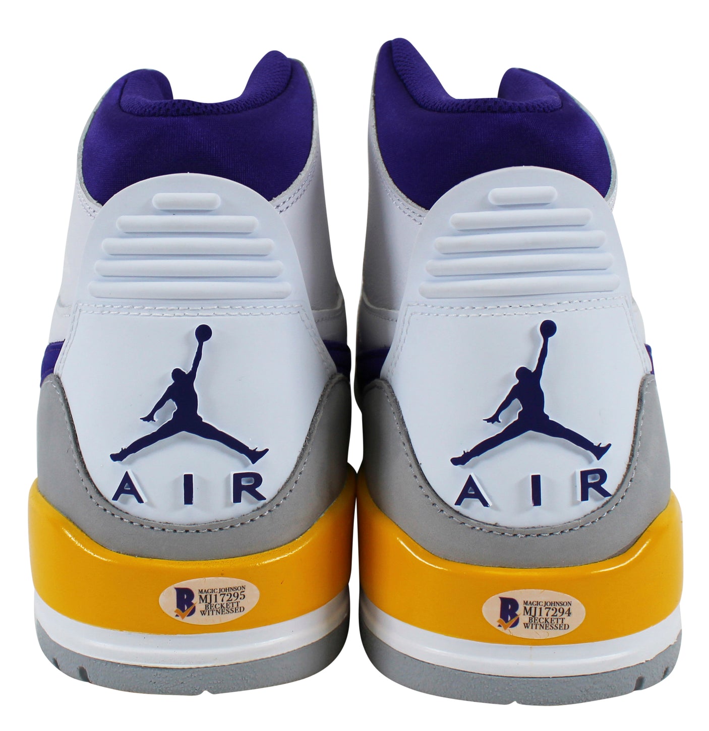 Lakers Magic Johnson Signed 2018 Nike Air Jordan Legacy 312 Shoes BAS Witness 1
