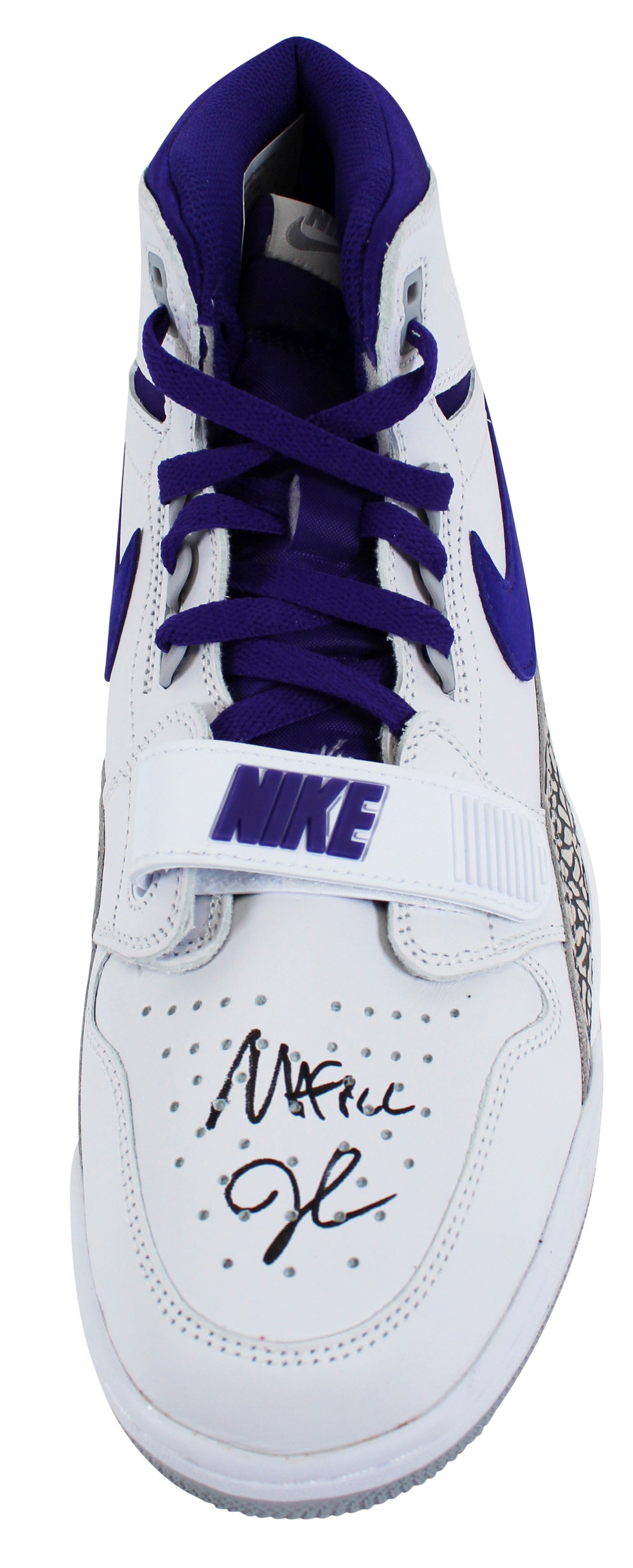 Lakers Magic Johnson Signed 2018 Nike Air Jordan Legacy 312 Shoes BAS Witness 1