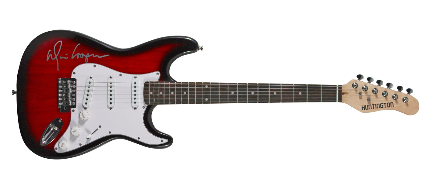 Alice Cooper Authentic Signed Red Sunburst Electric Guitar BAS Witnessed