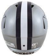 Cowboys Jason Witten Signed Silver Full Size Speed Rep Helmet w/ Case BAS Wit