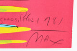 Peter Max "Warm Regards 1981" Authentic Signed 21.5x28 Artist Proof BAS #A72875