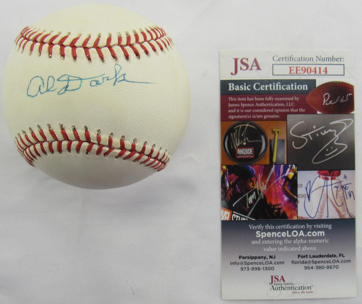 Al Dark Signed Auto Autograph Rawlings Baseball JSA EE90414