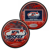 Rangers Mark Richter Authentic Signed Official USA Hockey Puck Steiner