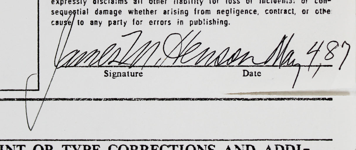 Jim Henson The Muppets Signed 8.5x11 Reference Sheet Document BAS #AB31378
