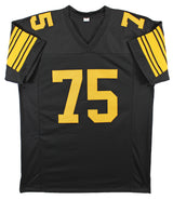 Joe Greene "HOF 87" Signed Black Pro Style Jersey w/ Yellow #'s BAS Witnessed