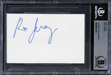 Ron Jeremy Adult Film Star Authentic Signed 3x5 Index Card BAS Slabbed