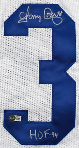 Tony Dorsett "HOF 94" Authentic Signed White Pro Style Jersey Autographed BAS