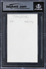 Johnny Mathis Singer Authentic Signed 3x5 Index Card Autographed BAS Slabbed