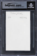 Johnny Mathis Singer Authentic Signed 3x5 Index Card Autographed BAS Slabbed