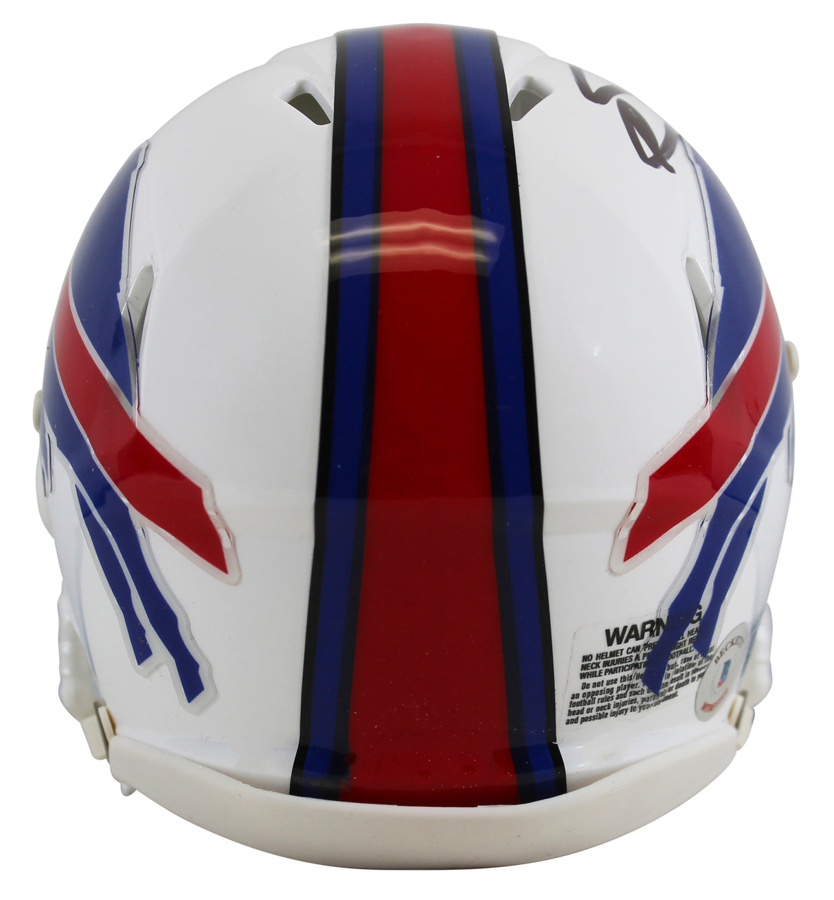 Bills Stefon Diggs Authentic Signed White Speed Mini Helmet BAS Witnessed