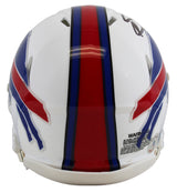 Bills Stefon Diggs Authentic Signed White Speed Mini Helmet BAS Witnessed