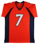 John Elway Authentic Signed Orange/Navy Pro Style Jersey BAS Witnessed