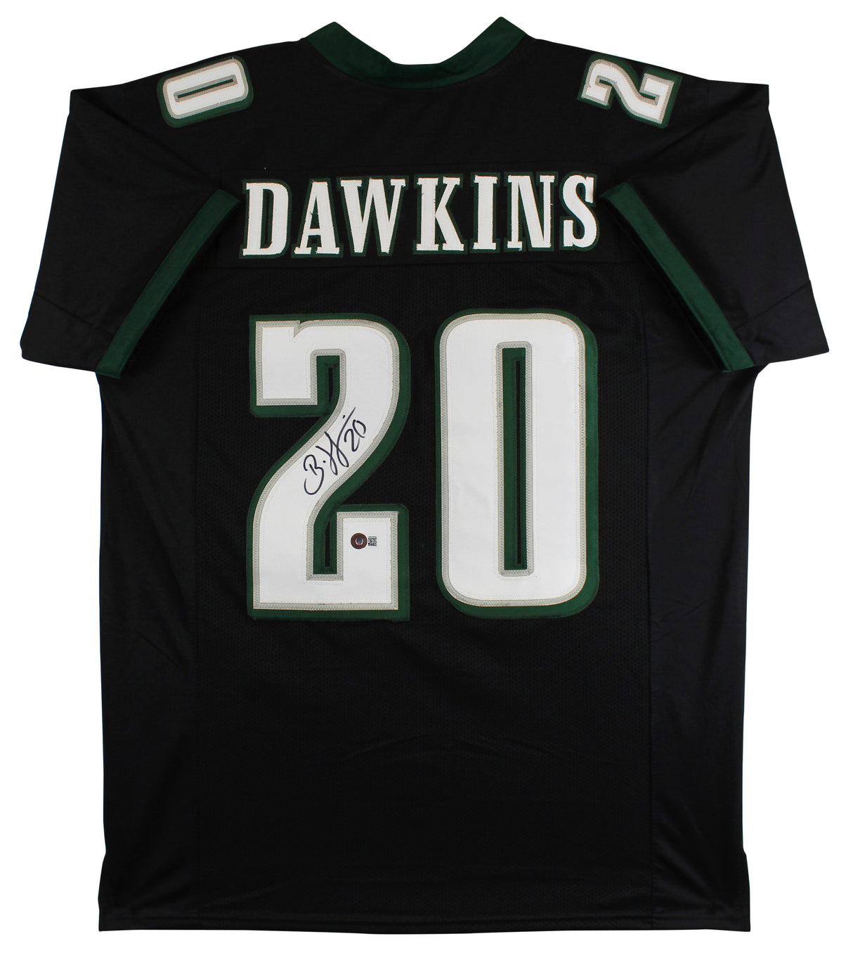 Brian Dawkins Authentic Signed Black Pro Style Jersey Autographed BAS Witnessed