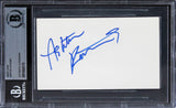 Ashton Kutcher That 70's Show Authentic Signed 3x5 Index Card BAS Slabbed 1