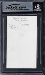 Ashton Kutcher That 70's Show Authentic Signed 3x5 Index Card BAS Slabbed 1