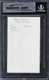 Ashton Kutcher That 70's Show Authentic Signed 3x5 Index Card BAS Slabbed 1