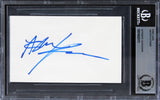 Ashton Kutcher That 70's Show Authentic Signed 3x5 Index Card BAS Slabbed 2