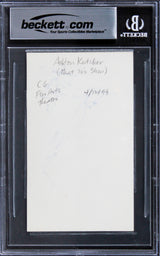 Ashton Kutcher That 70's Show Authentic Signed 3x5 Index Card BAS Slabbed 4