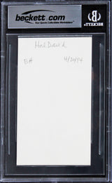 Hal David Musician Authentic Signed 3x5 Index Card Autographed BAS Slabbed 2