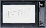 Hal David Musician Authentic Signed 3x5 Index Card Autographed BAS Slabbed 3