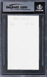 Hal David Musician Authentic Signed 3x5 Index Card Autographed BAS Slabbed 4