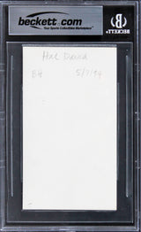 Hal David Musician Authentic Signed 3x5 Index Card Autographed BAS Slabbed 4