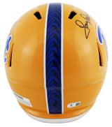 Pittsburgh Tony Dorsett 76 Heisman Signed Yellow Full Size Speed Rep Helmet BAS