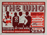 The Who (2) Townshend & Daltrey Signed 19.5x23.25 2016 Concert Poster LE BAS