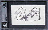 George Montgomery Samar Authentic Signed 3x5 Index Card Autographed BAS Slabbed