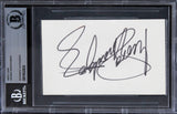George Montgomery Samar Authentic Signed 3x5 Index Card Autographed BAS Slabbed