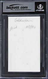 Goldie Hawn Overboard Authentic Signed 3x5 Index Card Autographed BAS Slabbed