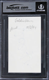Goldie Hawn Overboard Authentic Signed 3x5 Index Card Autographed BAS Slabbed