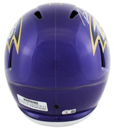 Ravens Ray Lewis Authentic Signed Flash Full Size Speed Rep Helmet BAS Witnessed