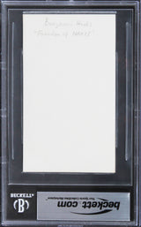 Benjamin Hooks Activist Authentic Signed 3x5 Index Card Autographed BAS Slabbed