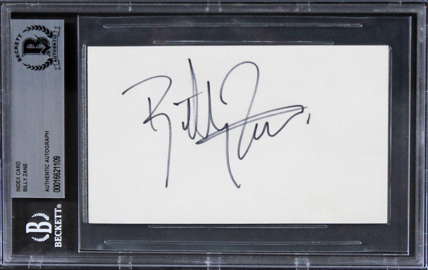 Billy Zane Titanic Authentic Signed 3x5 Index Card Autographed BAS Slabbed