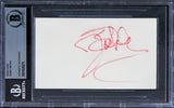 Bobby Brown Singer Authentic Signed 3x5 Index Card Autographed BAS Slabbed