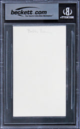 Bobby Brown Singer Authentic Signed 3x5 Index Card Autographed BAS Slabbed